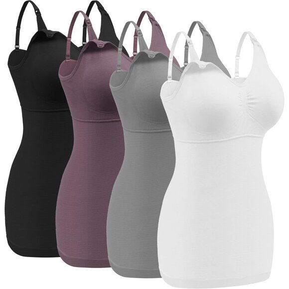 Maternity Nursing Tank Top Seamless Support Adjustable Breastfeeding Cami